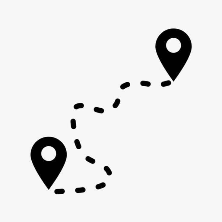 Door-to-door vehicle transport illustration